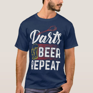 Darts Beer Repeat Funny Dart Player T-Shirt