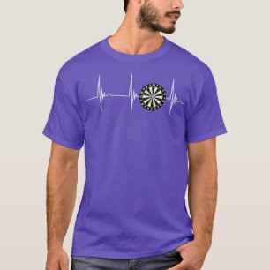 Darts Bullseye Board Heartbeat EKG Pulse T-Shirt