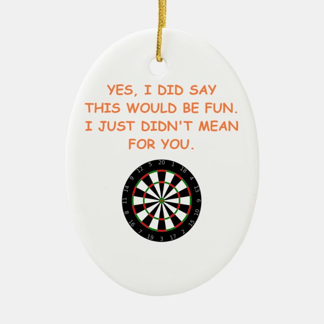 darts ceramic tree decoration (Front)