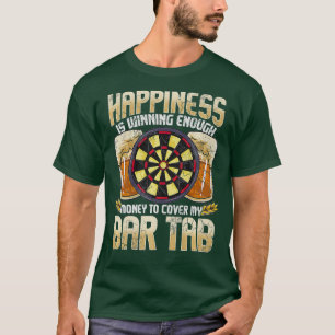 Darts Dart League Team Bar Tab Funny Humour T-Shirt
