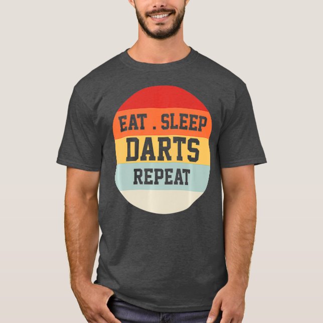 Darts Dart Player Retro Funny Gift Premium T-Shirt (Front)