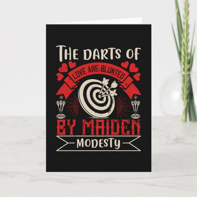Darts -Darts Of Love Are Blunted By Maiden Modesty Card (Front)