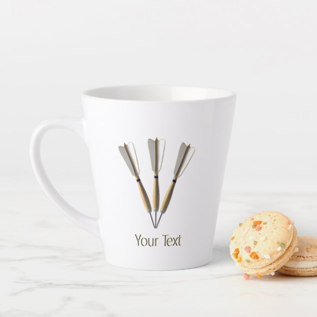 Darts Design Personalised Latte Mug (In Situ)