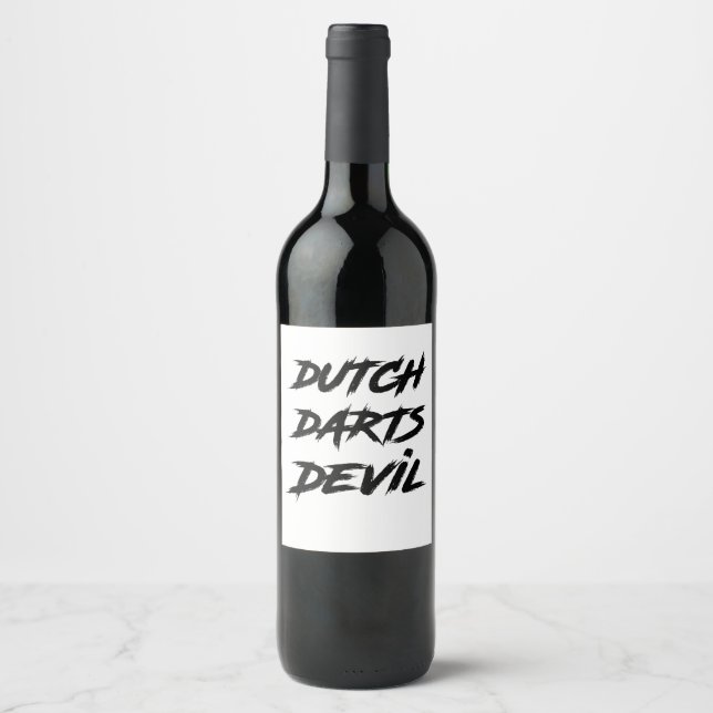 Darts - Dutch Dart Devil Wine Label (Front)