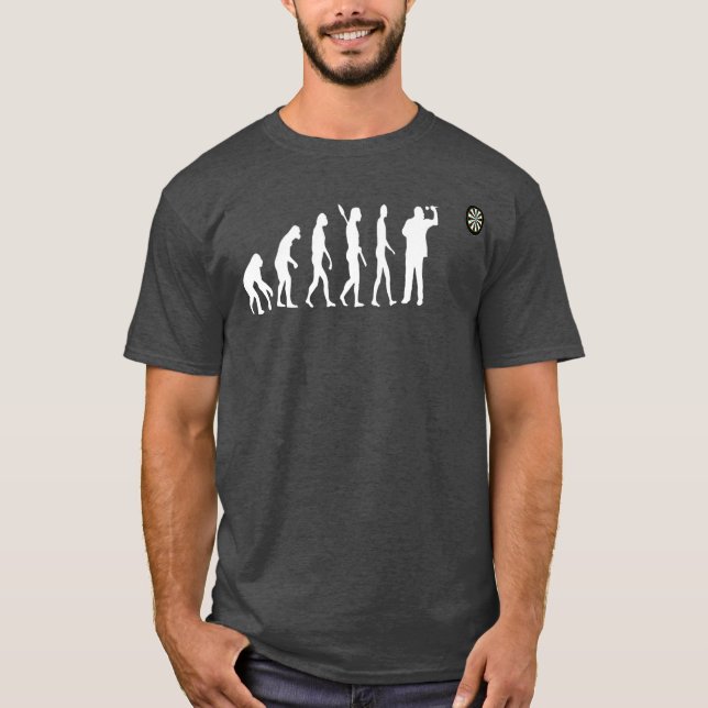 Darts Evolution Dartboard Dart Player Team T-Shirt (Front)