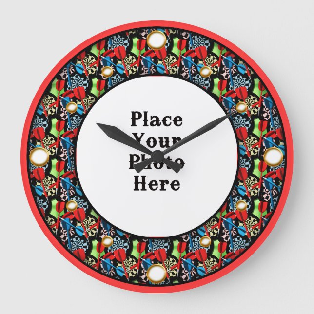 Darts Frame Your Photo Wall Clock (Front)