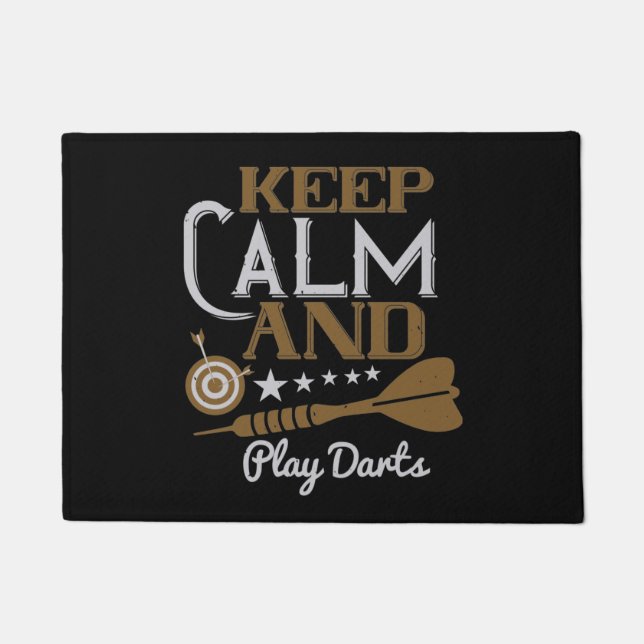 Darts - Keep Calm And Play Darts Doormat (Front)