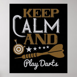 Darts - Keep Calm And Play Darts Poster
