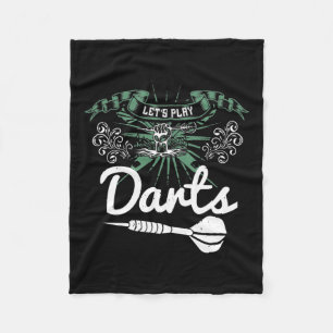 Darts - Let's Play Darts Fleece Blanket