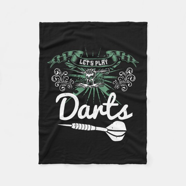 Darts - Let's Play Darts Fleece Blanket (Front)