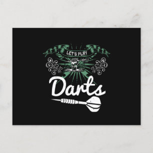Darts - Let's Play Darts Postcard