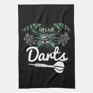 Darts - Let's Play Darts Tea Towel