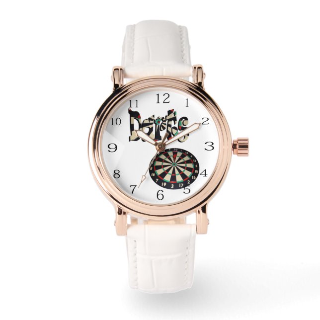 Darts Logo And Dartboard,  Watch (Front)