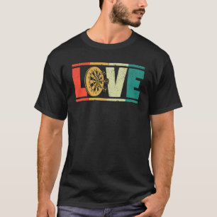 Darts Love Dart Missiles Bullseye Player Fan Valen T-Shirt