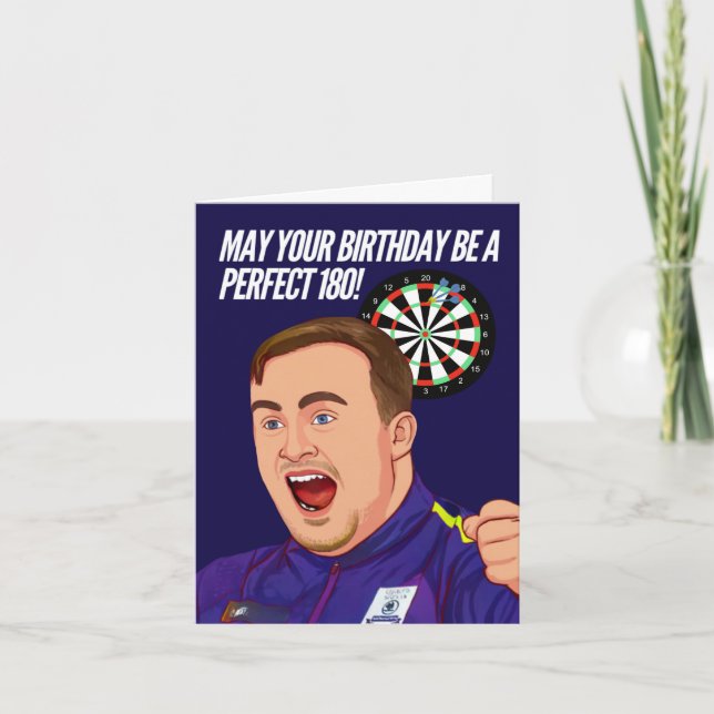 Darts- Luke The Nuke -Birthday Card (Front)