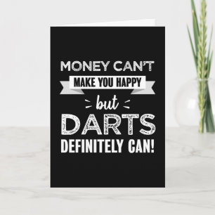 Darts makes you happy Funny Gift Card