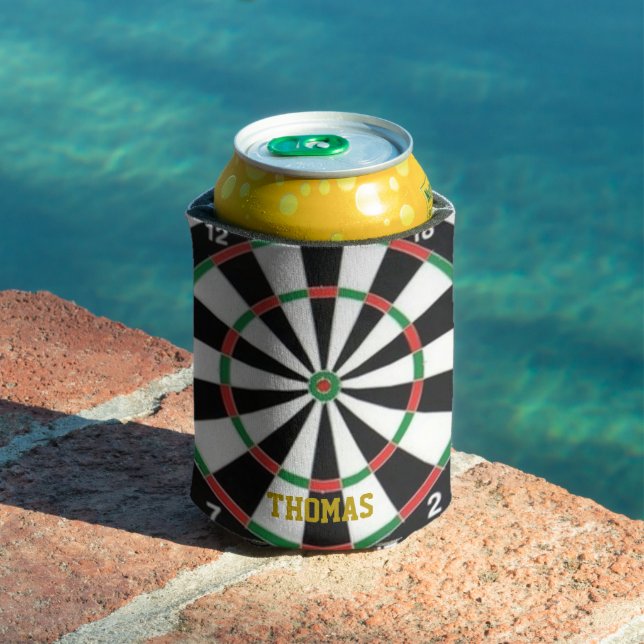 Darts Name and Number Personalised Can Cooler (In Situ Pool)