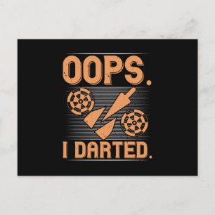Darts - Oops I Darted Postcard