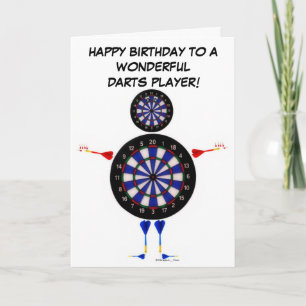 Darts Player Birthday Card
