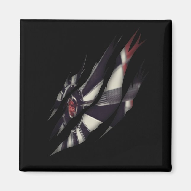 Darts Player Dart Board and Dart Throwing Magnet (Front)