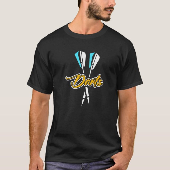 Darts Player Dartboard Arrow Dart Board Team Throw T-Shirt (Front)