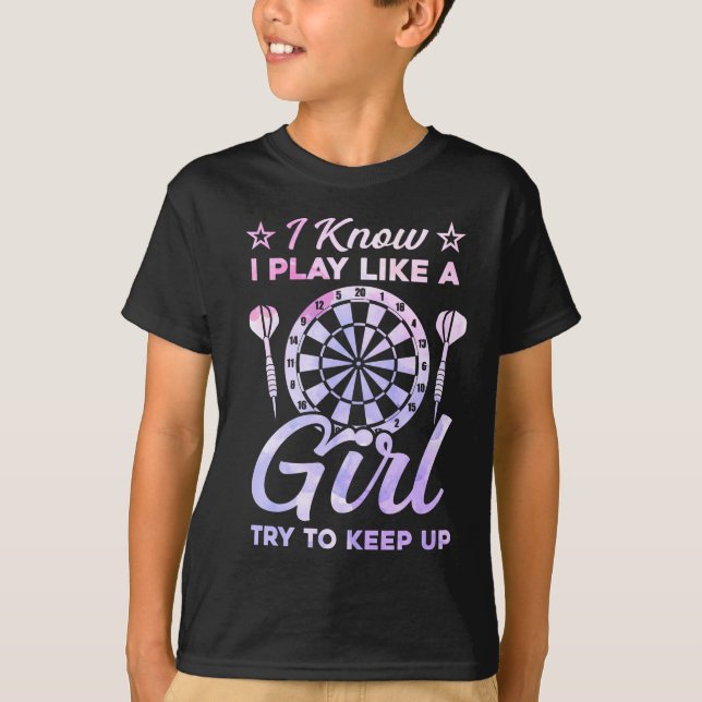 Darts Player Girl Dartboard Queen Dart Women T-Shirt (Front)