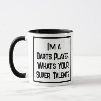 Darts Player Super Talent. Two Tone Coffee Mug