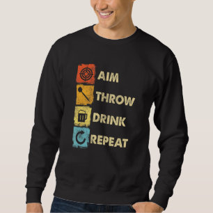 Darts Player Throwing Darts Tip 4 Sweatshirt
