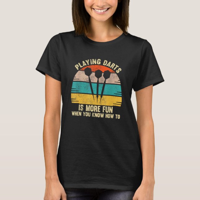 Darts Player Throwing Darts Tip 5 T-Shirt (Front)