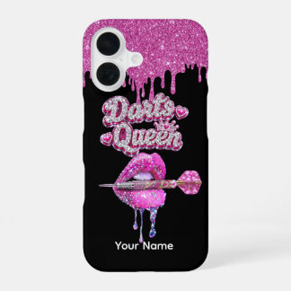 Darts Queen Glitter Pink Drip Phone Case