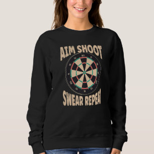 Darts Shirt Player Dartboard Aim shoot Swear Repea