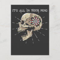 Darts Skeleton Dartboard Skull Illustration