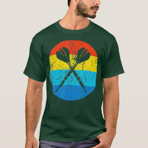 Darts Style Darts Retro 1970s Style Circle T-Shirt