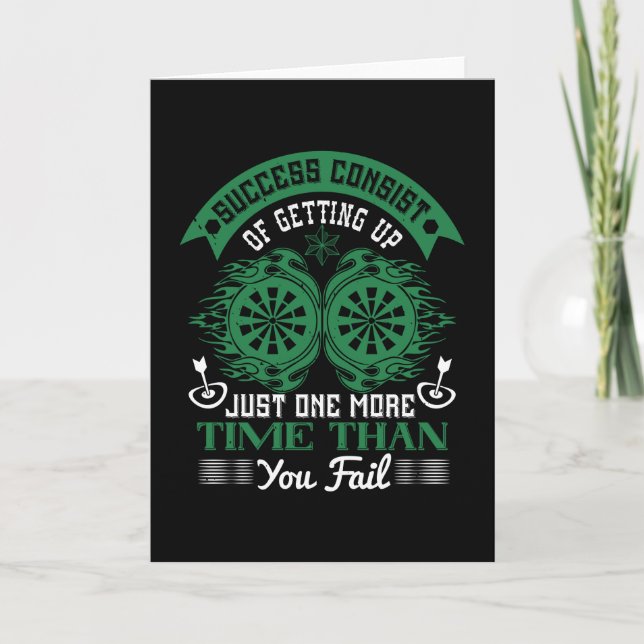 Darts - Success Is Getting Up More Than You Fail Card (Front)