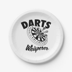 Darts Whisperer Paper Plate