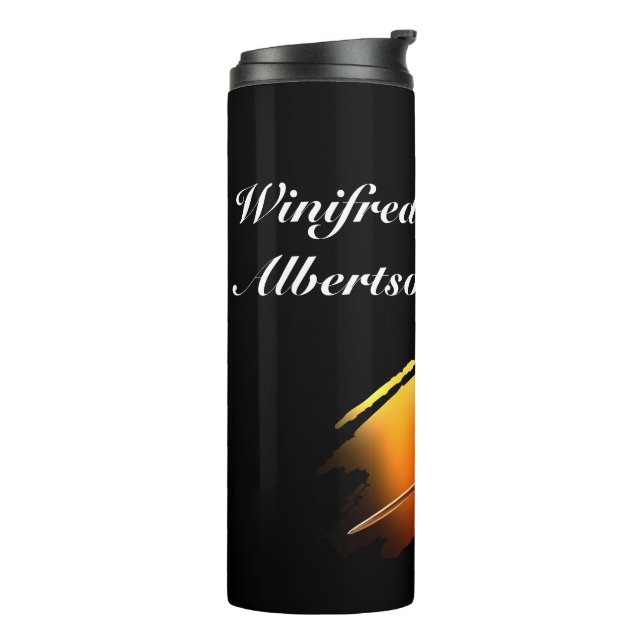 Darts - with Flaming Dart image - Personalize Thermal Tumbler (Rotated Left)