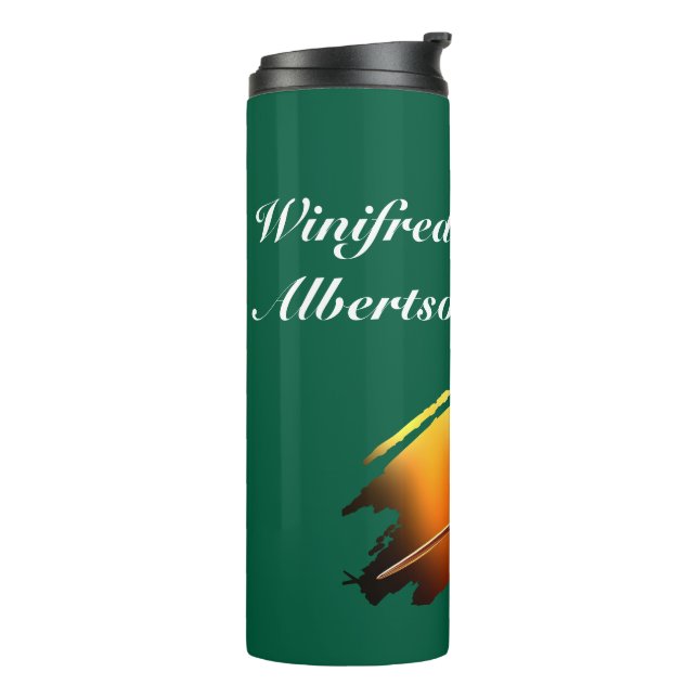 Darts - with Flaming Dart image - Personalize Thermal Tumbler (Rotated Left)
