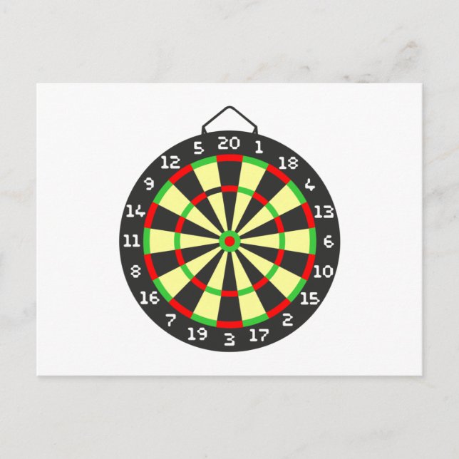 Dartscheibe dartboard postcard (Front)