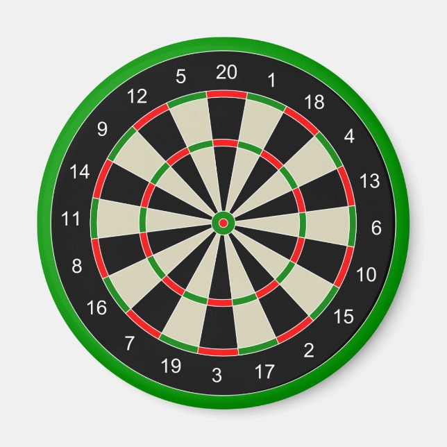 darttarget_Vector_Clipart DARTS DARTBOARD TARGET Magnet (Front)