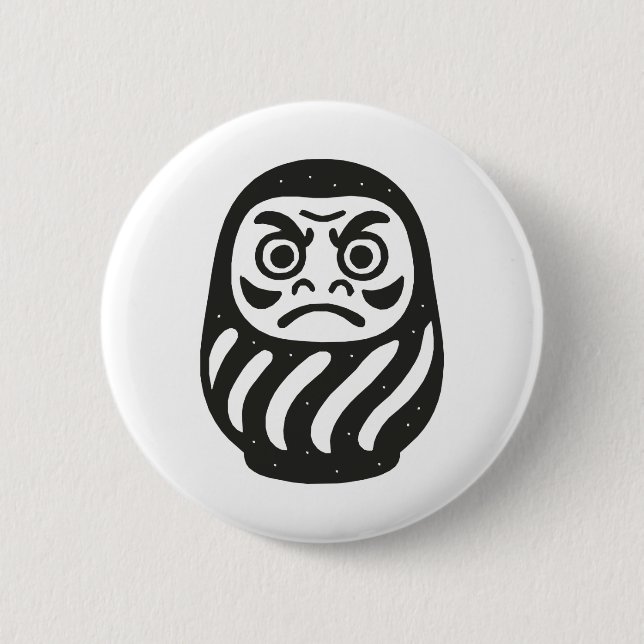 Daruma 6 Cm Round Badge (Front)