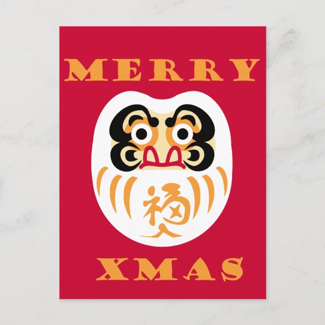 Daruma Claus Postcard (Front)