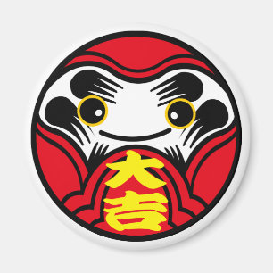 Daruma doll brings “Great good luck” (大吉) Magnet