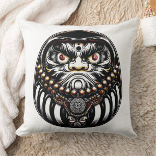 Daruma Doll Japanese Art Cushion
