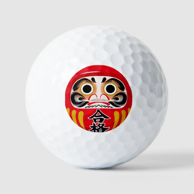 Daruma doll (traditional Japanese good luck charm) Golf Balls (Front)