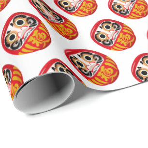 Daruma doll (traditional Japanese good luck charm) Wrapping Paper