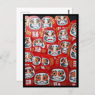 Daruma Dolls Painting by Alfred Fox Collectable Postcard