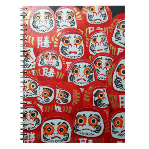 Daruma Dolls Painting by Alfred Fox Notebook
