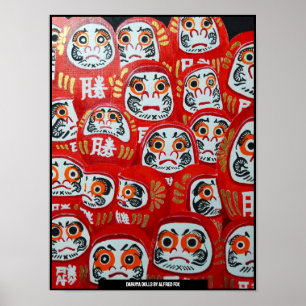 Daruma Dolls Painting by Alfred Fox Poster