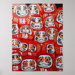 Daruma Dolls Painting by Alfred Fox Poster