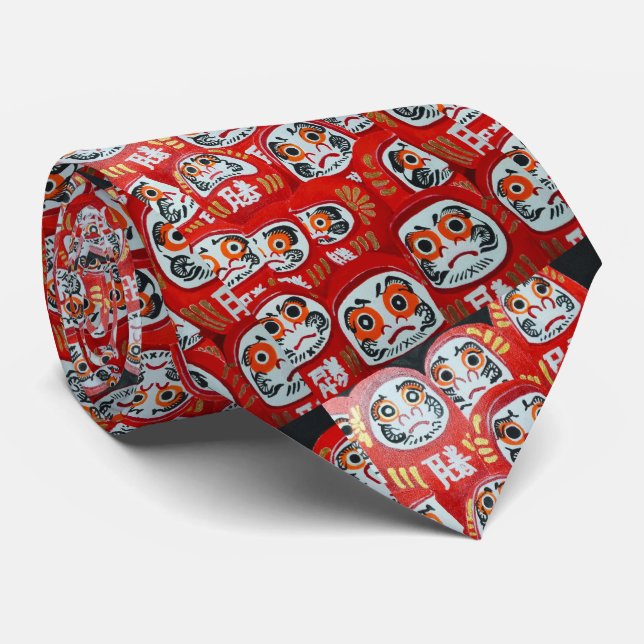 Daruma Dolls Painting by Alfred Fox Tie (Rolled)